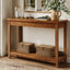41.3" Solid Wood Console Table, Farmhouse Entryway Table With Storage Shelf