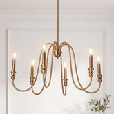 6-Light Chandelier, Modern Adjustable Ceiling Pendant Light Fixture with U-Shaped Arms 3