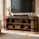 63" TV Stand for 70" TVs, 3-Tier Entertainment Center with 2 Cable Cutouts for Living Room 3