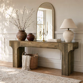 78.7" Console Table, Farmhouse Sofa Entryway Table with Arched Legs for Hallway 3
