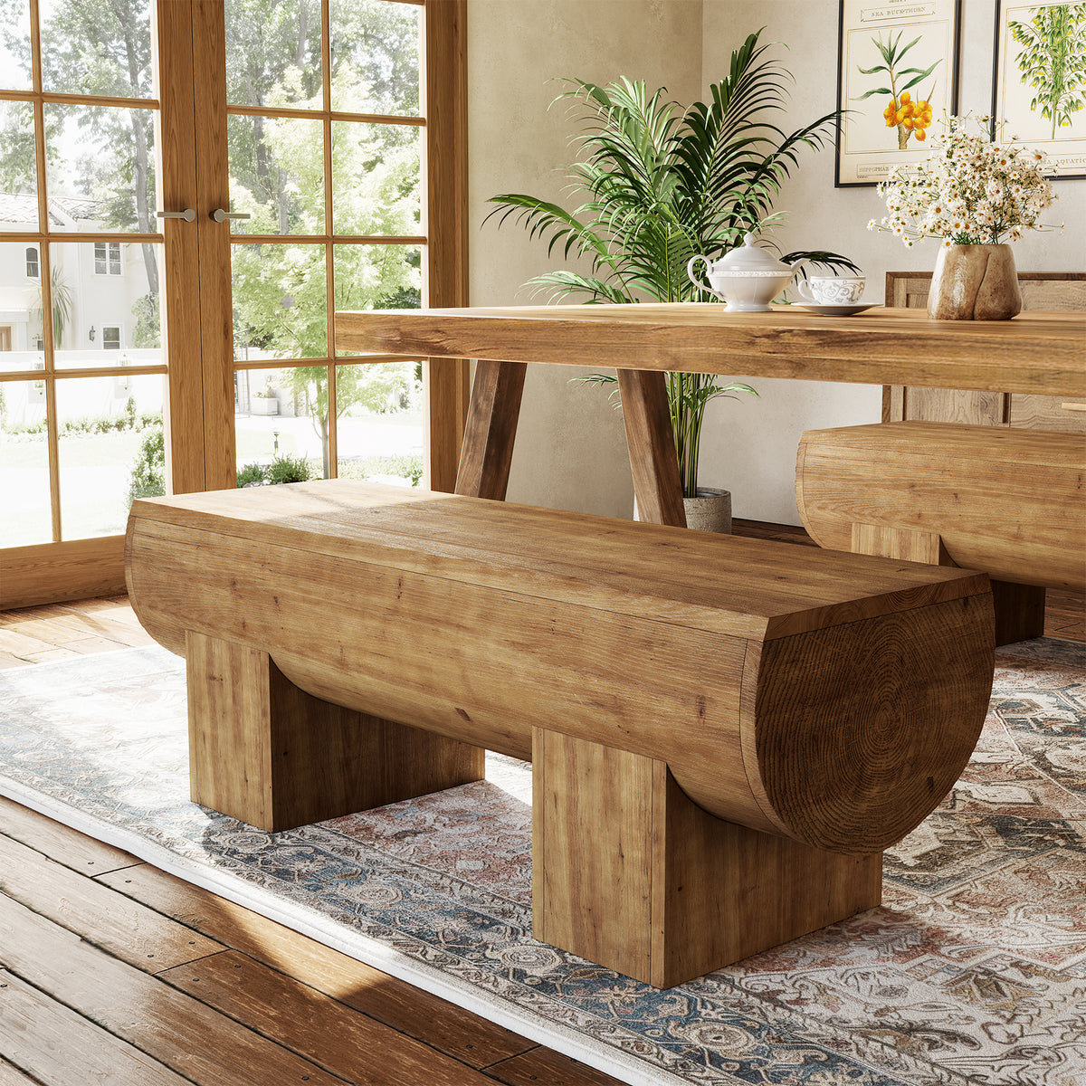 Solid Wood Dining Bench, 47