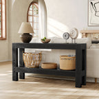 63" Console Table, Farmhouse 2 - Tier Entryway Table Sofa Table Tribesigns
