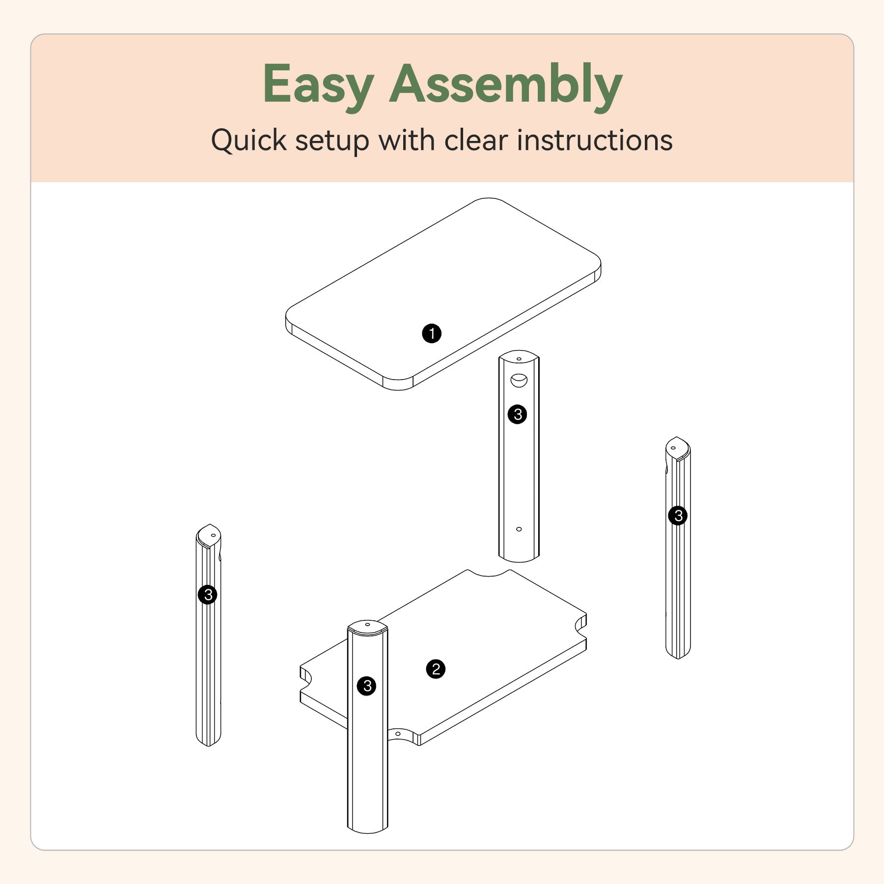 Solid Wood End Table, Rectangle Side Table Nightstand with 2-Tier Shelf