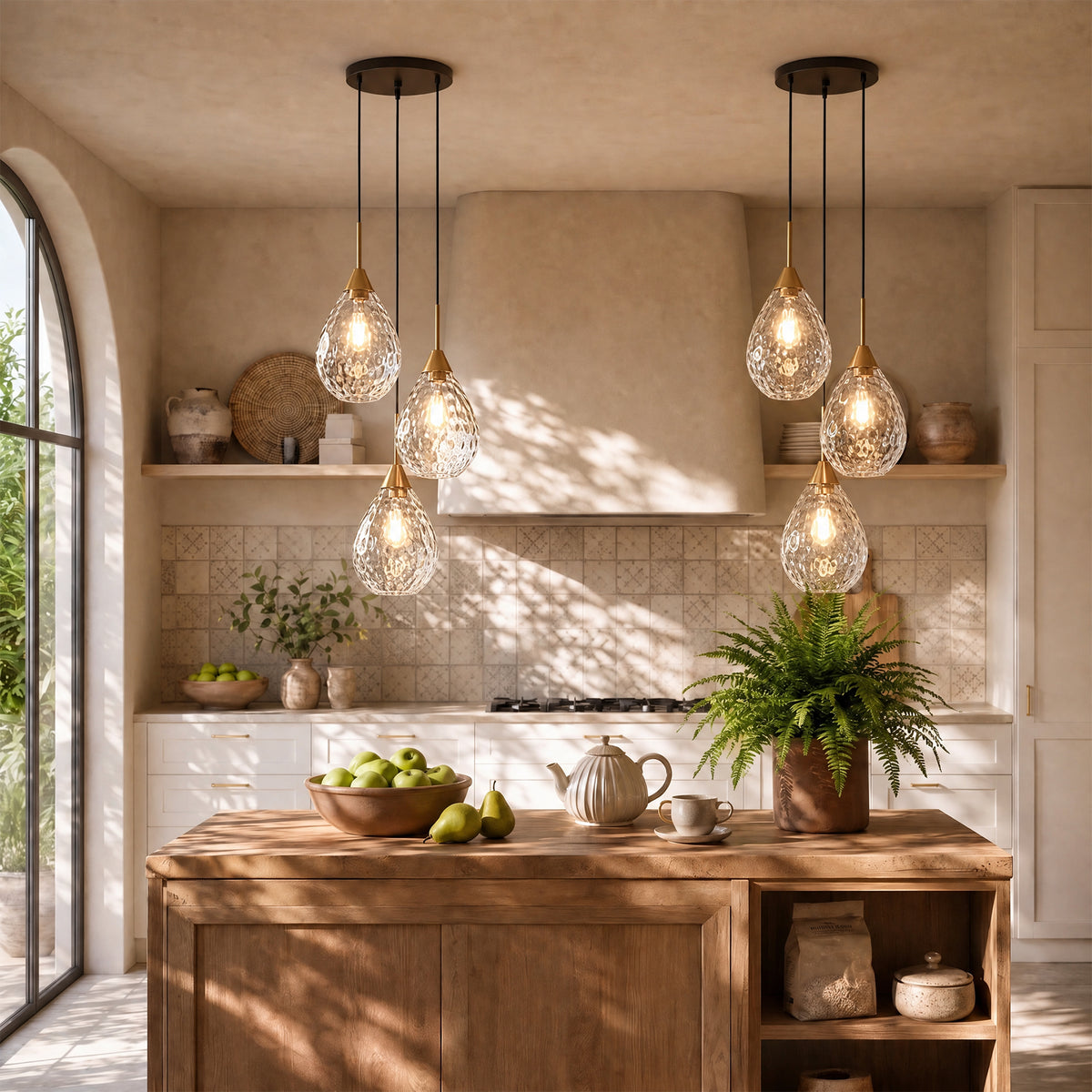 3-Light Pendant Light, Modern Hanging Cluster Ceiling Light Fixture, Adjustable Height
