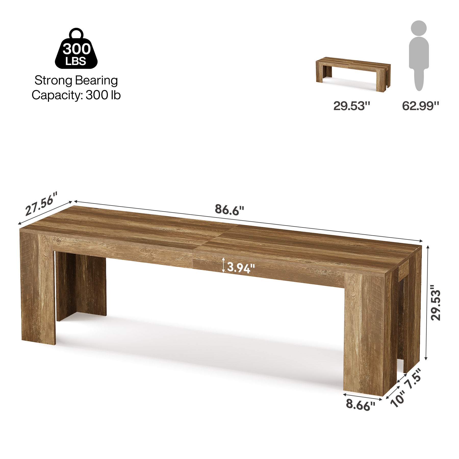 86.6" Two Person Computer Desk, Long Executive Desk with Large Workspace for Home Office