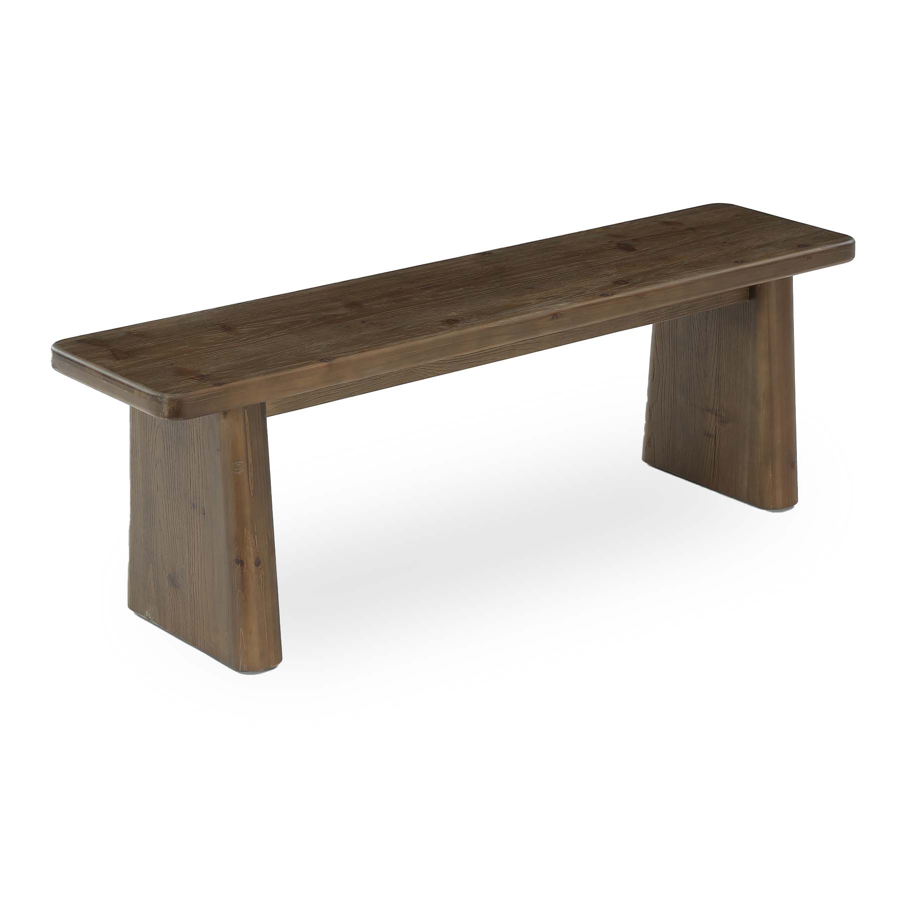 55" Entryway Bench, Solid Wood End of Bed Bench Dining Bench