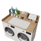 2-Tier Washer Dryer Countertop with Ironing Mat for Laundry Room Organization, Waterproof, Stain-Resistant