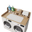2-Tier Washer Dryer Countertop with Ironing Mat for Laundry Room Organization, Waterproof, Stain-Resistant