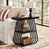 3-Tier End Table, 23.62" Side Table with Storage Shelves for Small Spaces 3