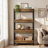 Tribesigns 55.1-Inch 4-Tier Bookshelf with Metal Frame, Free-Standing Bookcase for Living Room and Office 3