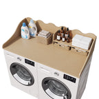 2-Tier Washer Dryer Countertop with Shelf, Wave Edge Laundry Topper for Laundry Room Organization