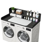 2-Tier Washer Dryer Countertop with Ironing Mat for Laundry Room Organization, Waterproof, Stain-Resistant