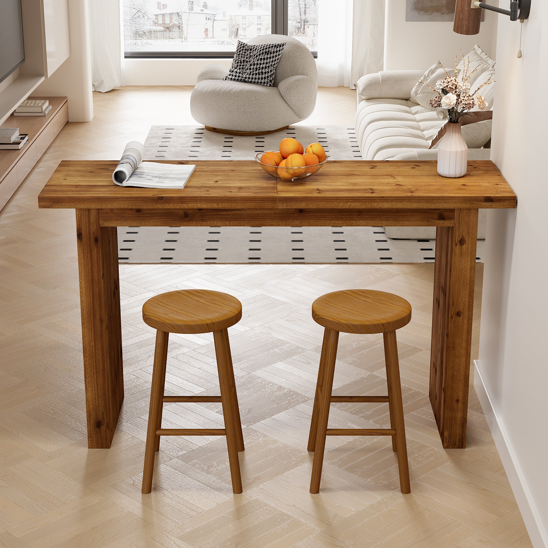 Solid Wood Bar Table, 63