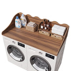 2-Tier Washer Dryer Countertop with Shelf, Wave Edge Laundry Topper for Laundry Room Organization