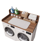 2-Tier Washer Dryer Countertop with Ironing Mat for Laundry Room Organization, Waterproof, Stain-Resistant