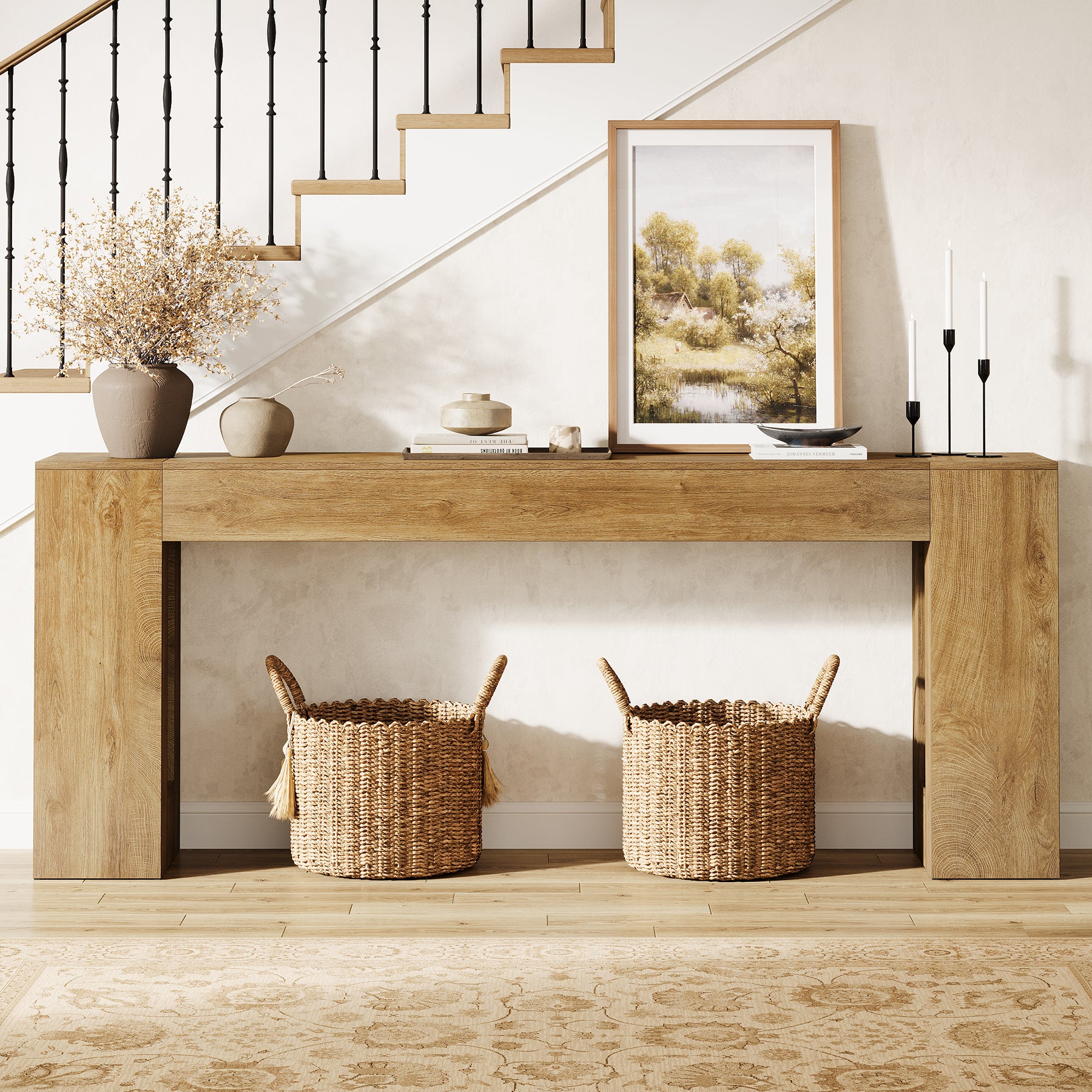 Tribesigns 78.74" Console Table, Modern Geometric Sofa Table for Entryway