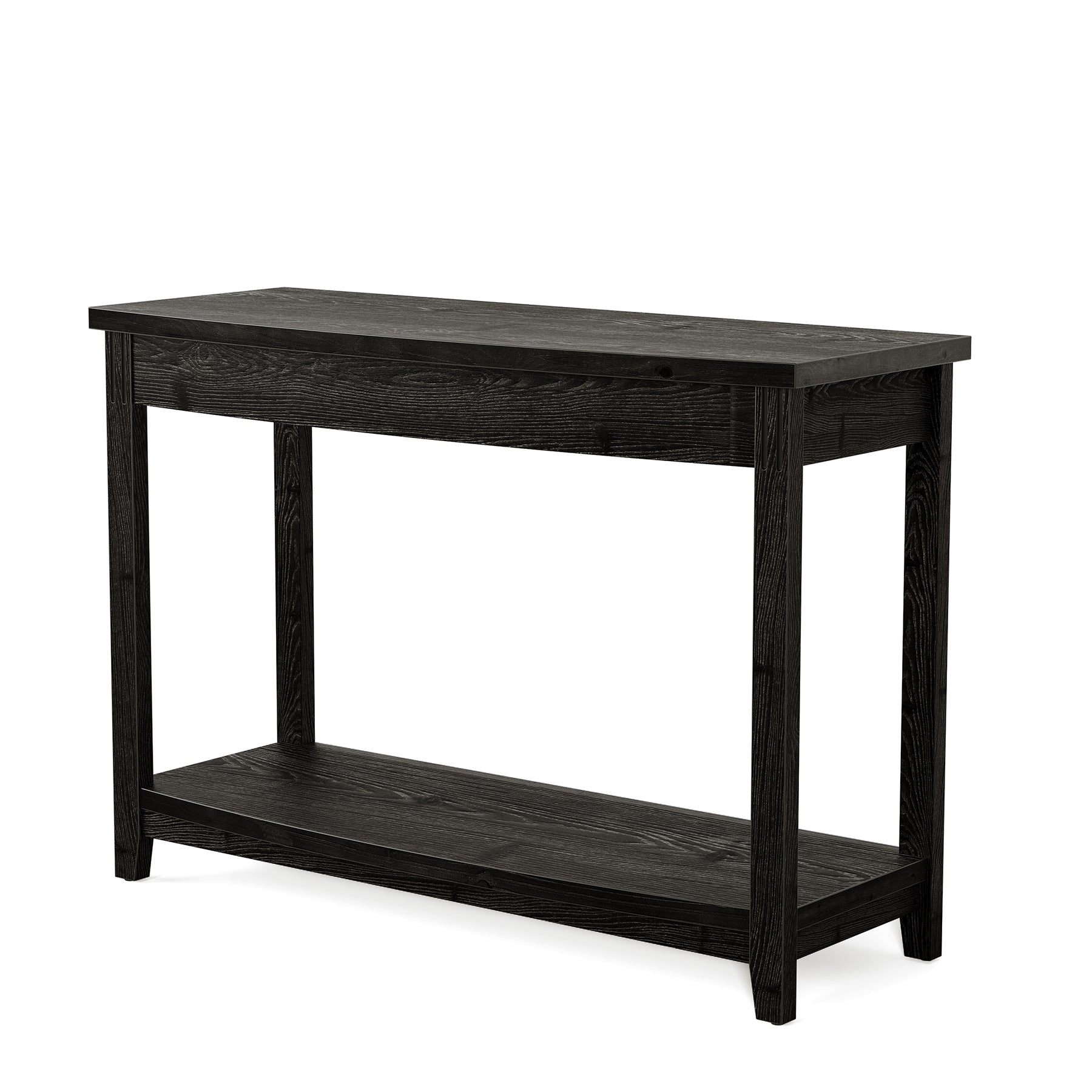 41.3" Solid Wood Console Table, Farmhouse Entryway Table With Storage Shelf