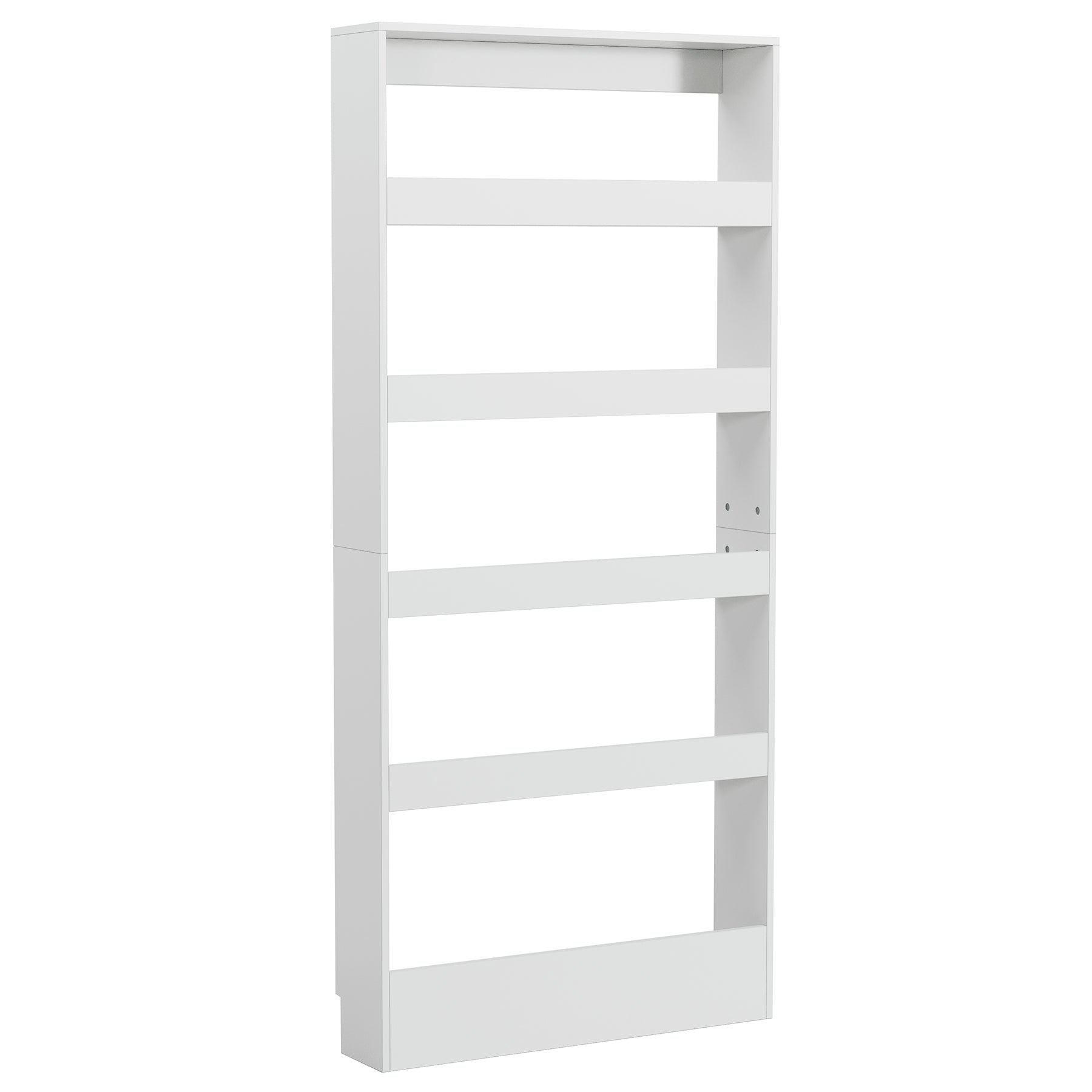 70.8" Slim Bookcase, 5-Tier Bookshelf Wall Mounted Organizer for Living Room & Kitchen