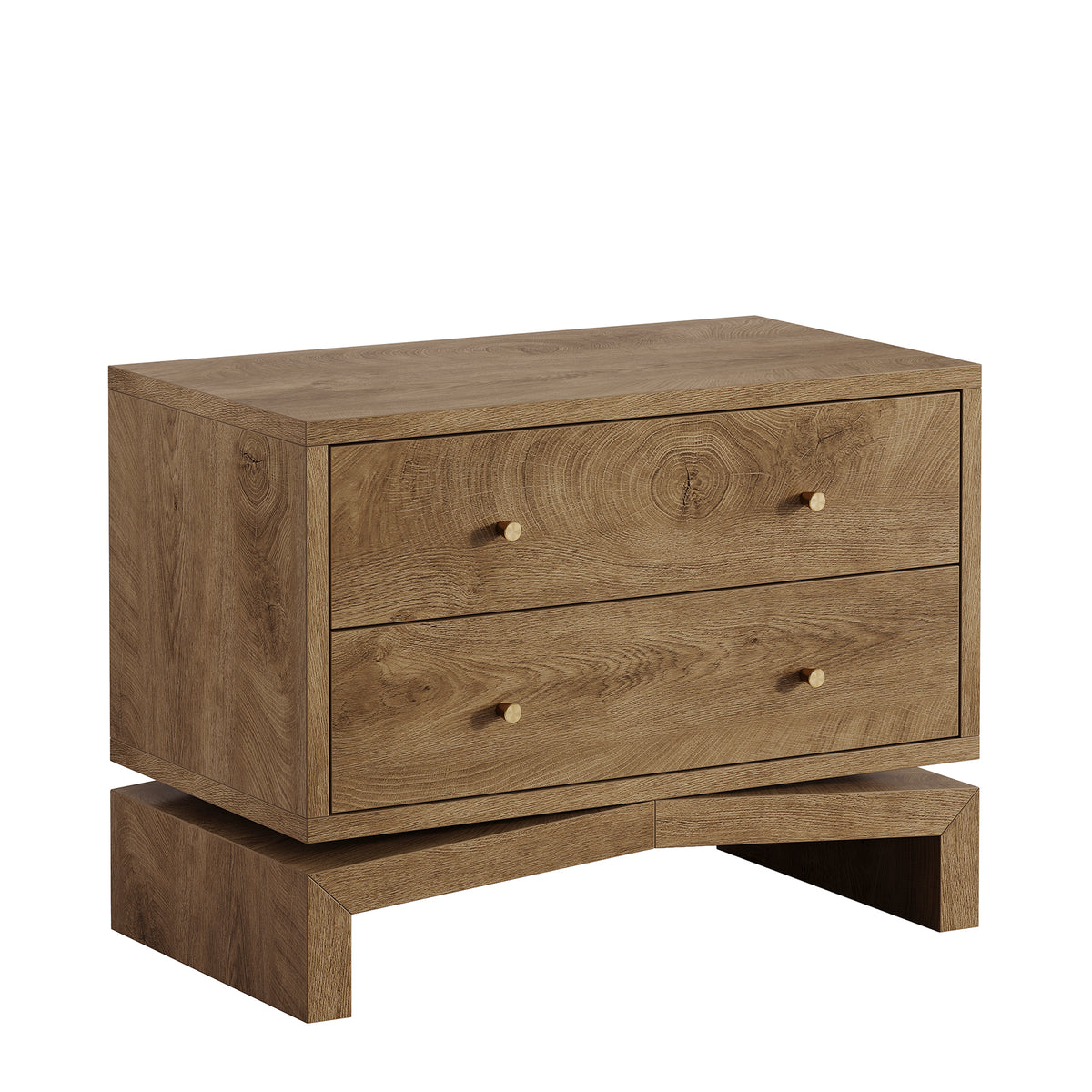 31.5" Oversized Nightstands with 2 Drawers, Farmhouse Bedside Table with U-Shaped Base
