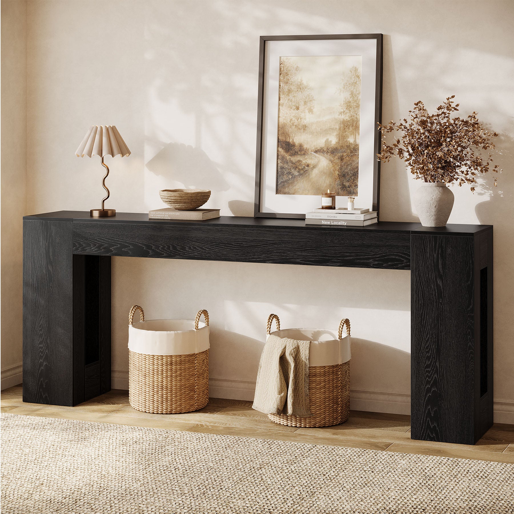 Tribesigns 78.74" Console Table, Modern Geometric Sofa Table for Entryway