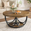 31.5" Round Coffee Table with Storage Shelf, Cocktail Table For Living Room