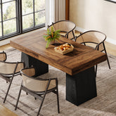 55" Dining Table for 4-6, Rectangular Kitchen Dinner Tables with Sturdy Legs 3