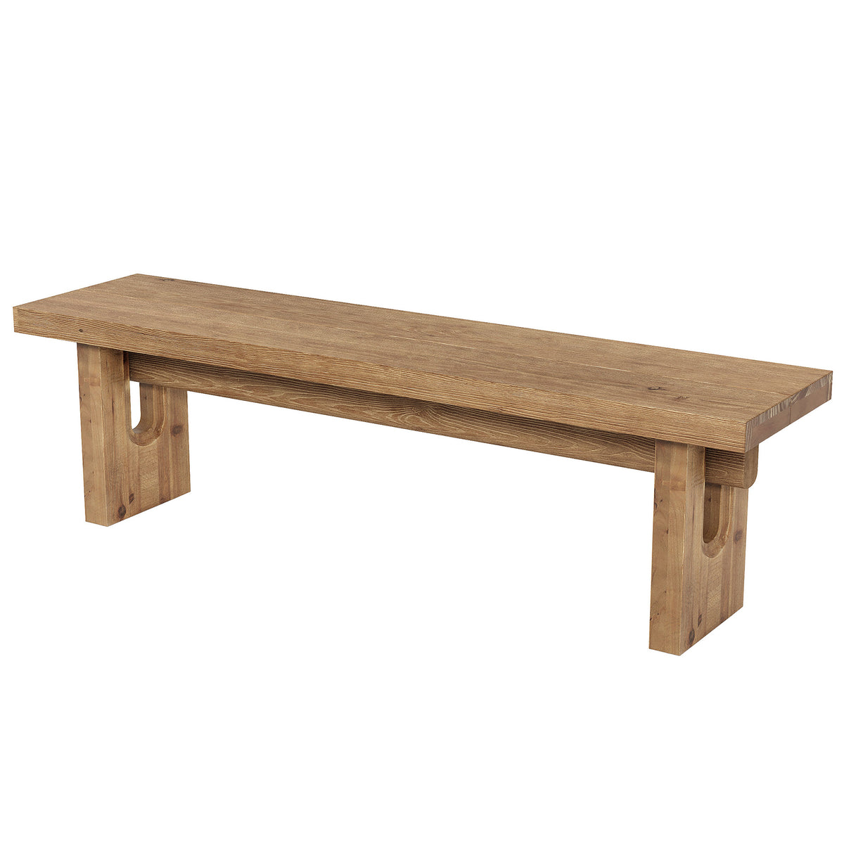 63“ Long Entryway Bench, Solid Wood End of Bed Indoor Seating