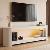76.77" TV Stand, Modern Entertainment Center with Led Lights up to 85" TVs 3