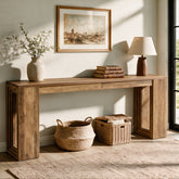 87" Farmhouse Console Table for Entryway, Long Sofa Table 3