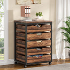 5/7 Drawer File Cabinet, Mobile Drawer Chest Storage Dresser Cabinet