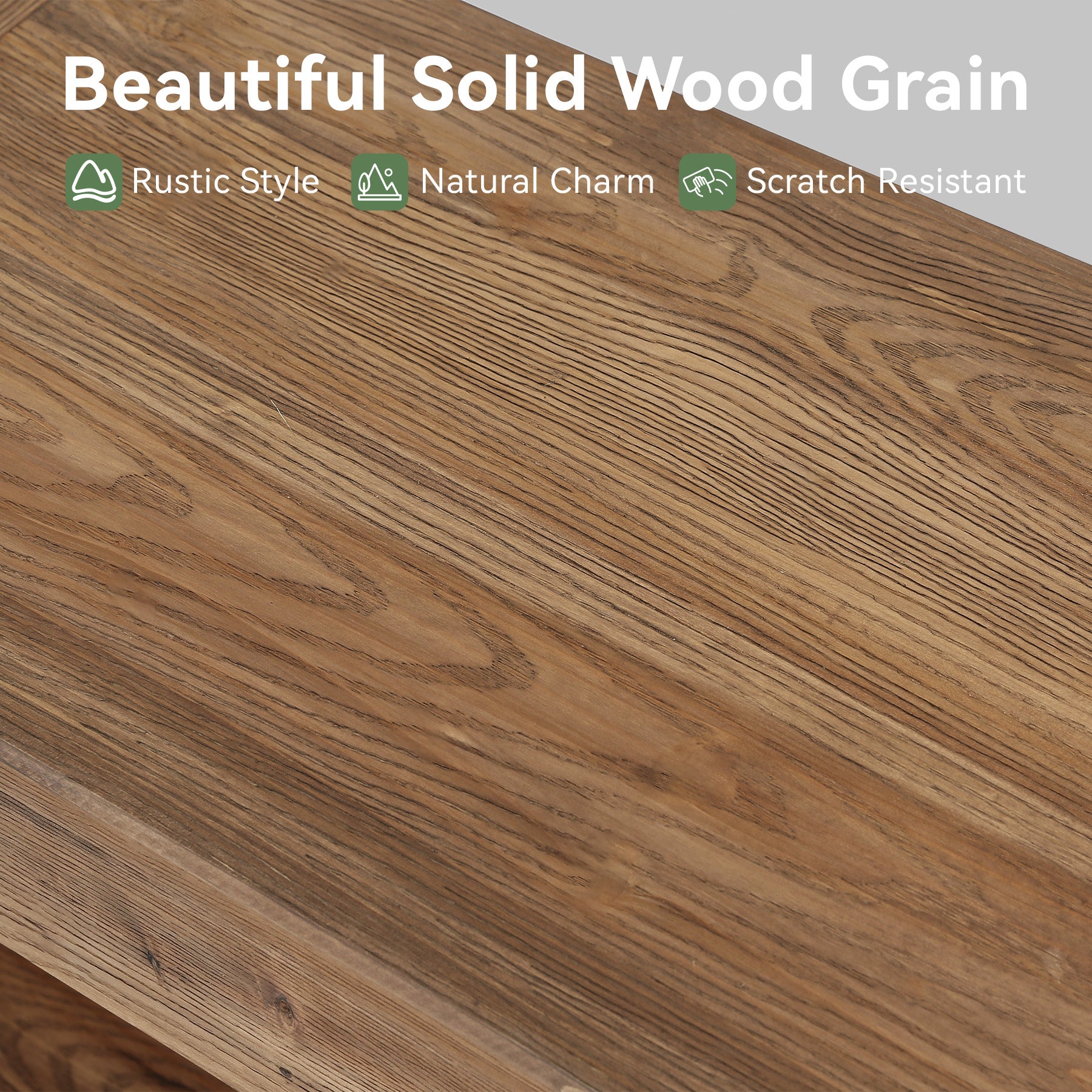 Tribesigns 63" Solid Wood TV Stand, Farmhouse Console for Living Room