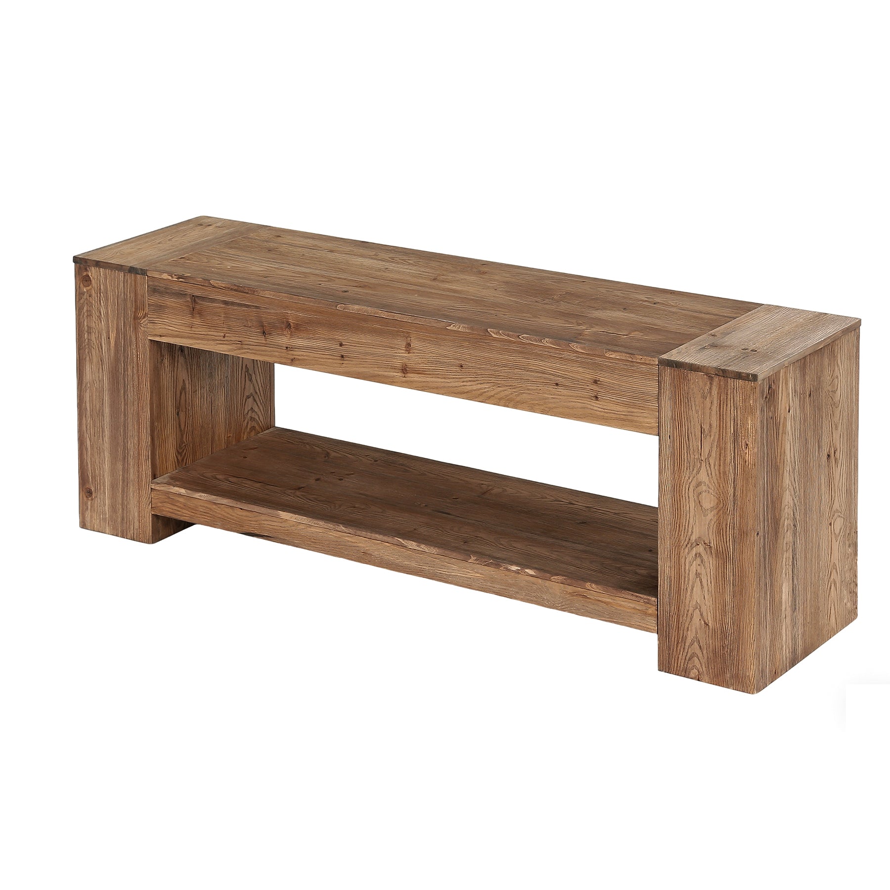 Tribesigns 63" Solid Wood TV Stand, Farmhouse Console for Living Room