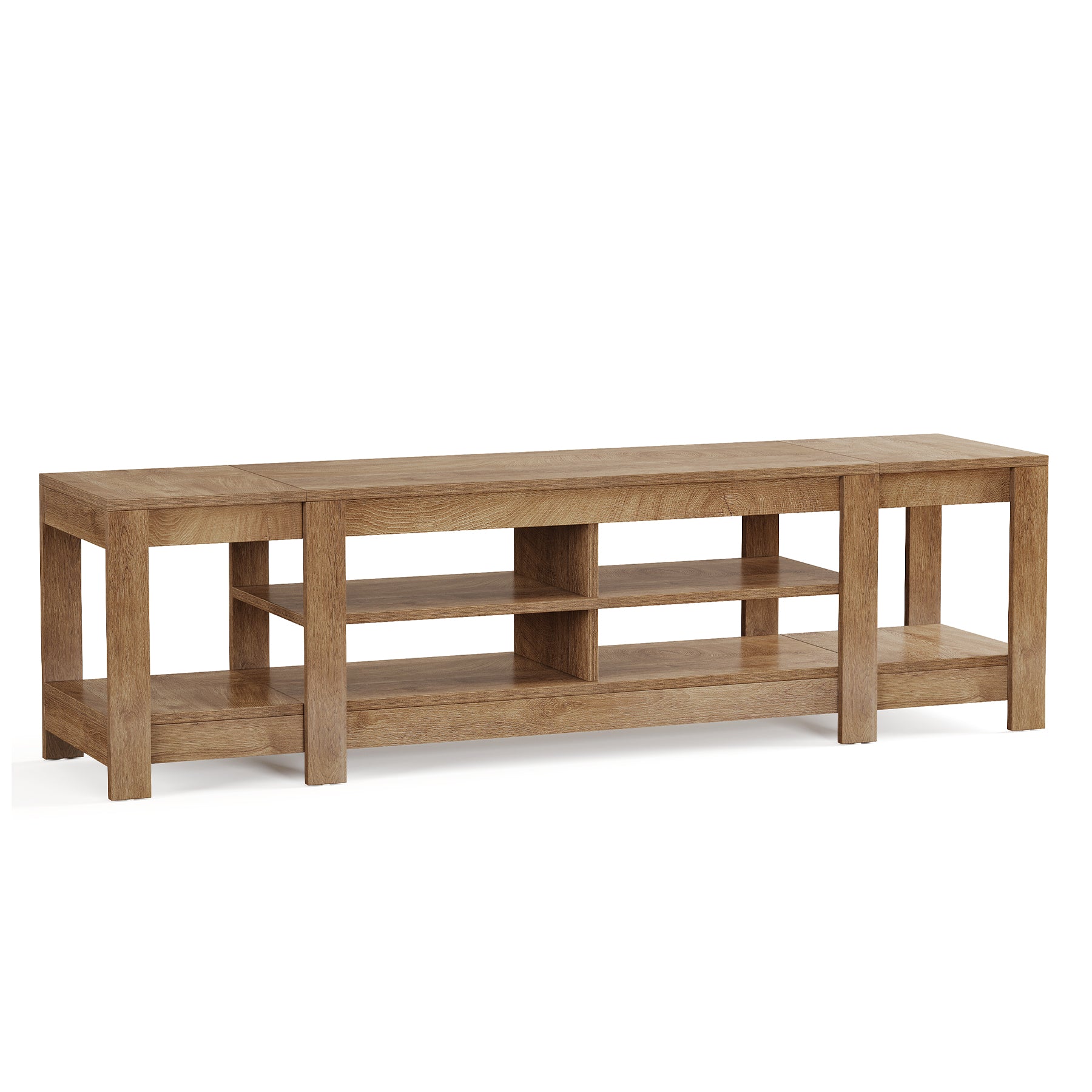 78.7" Long Console Table, Farmhouse Sofa Table Behind Couch with Shelves