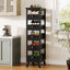Wood Storage Rack, 5-Tier Fruit and Vegetable Basket Snack Stand