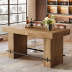62.2" Bar Table, Industrial Counter Height Pub Dining Table