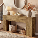 Solid Wood Console Table, 63" Farmhouse Sofa Table Behind Couch for Entryway 3