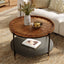 Solid Wood Tray Coffee Table with Storage