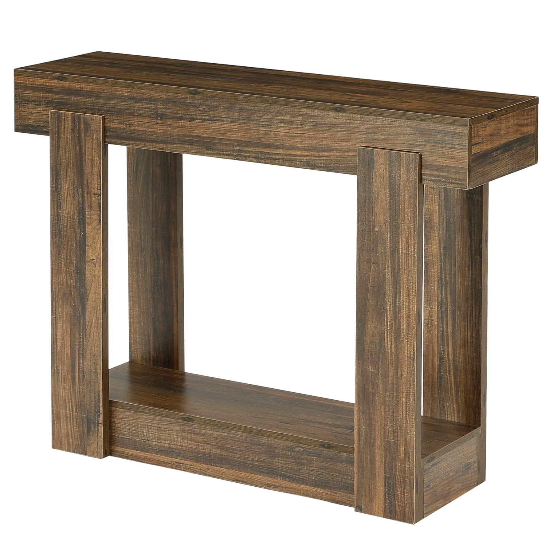 41" Farmhouse Console Table with Storage Shelf, Narrow Entryway Sofa Table