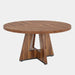 Round Dining Table for 4, 47" Wood Kitchen Table Farmhouse Dinner Table Tribesigns