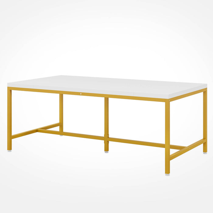 63" Dining Table, Rectangle Kitchen Table for 6 People Tribesigns