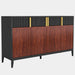 59" Sideboard Buffet Storage Cabinet with 4 Doors Tribesigns