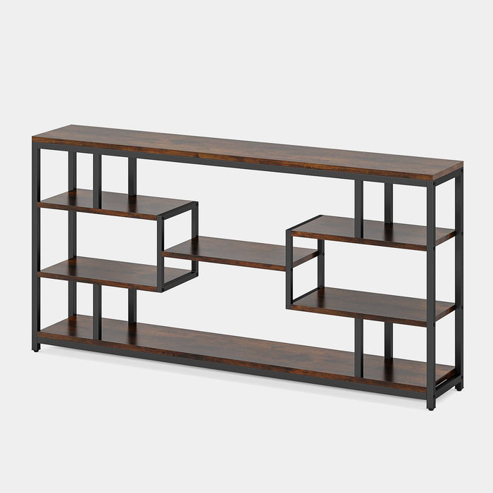 Console Table, 70.87" Sofa Entryway Table with Open Storage Shelves Tribesigns