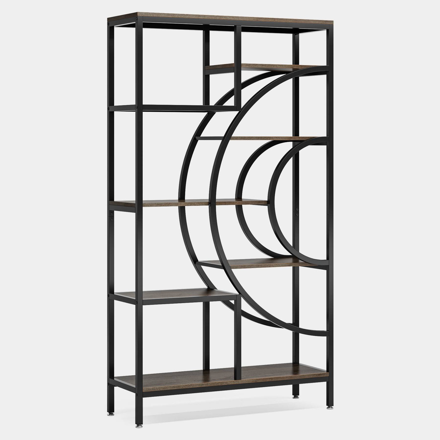Tribesigns 71" Geometric Bookshelf, Industrial 8Tier Etagere Bookcase