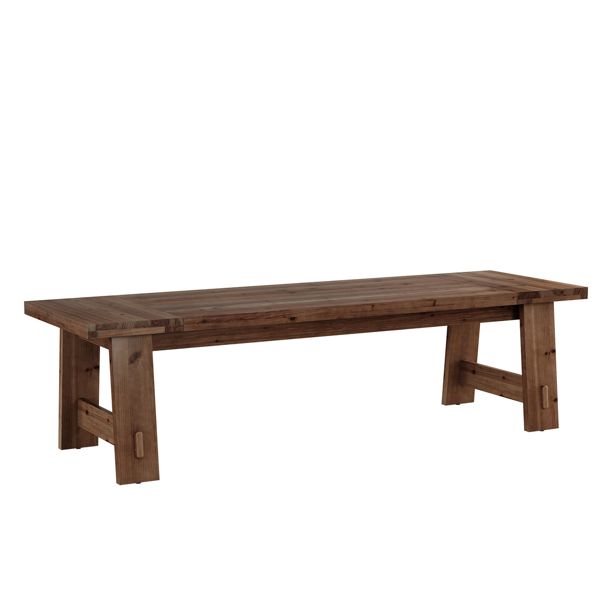 86.61" Solid Wood Dining Table, Rectangular Kitchen Table with A-Shaped Legs for 8-10