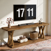 63" Solid Wood TV Stand, Farmhouse Entertainment Center for TVs Up to 75-Inch 3