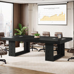 8FT Conference Table, 94.5" Meeting Table with 2 Cable Grommet  for 8-10