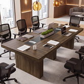 8ft Conference Table, 94.5" Meeting Office Table with Cable Grommet for 10 People 3