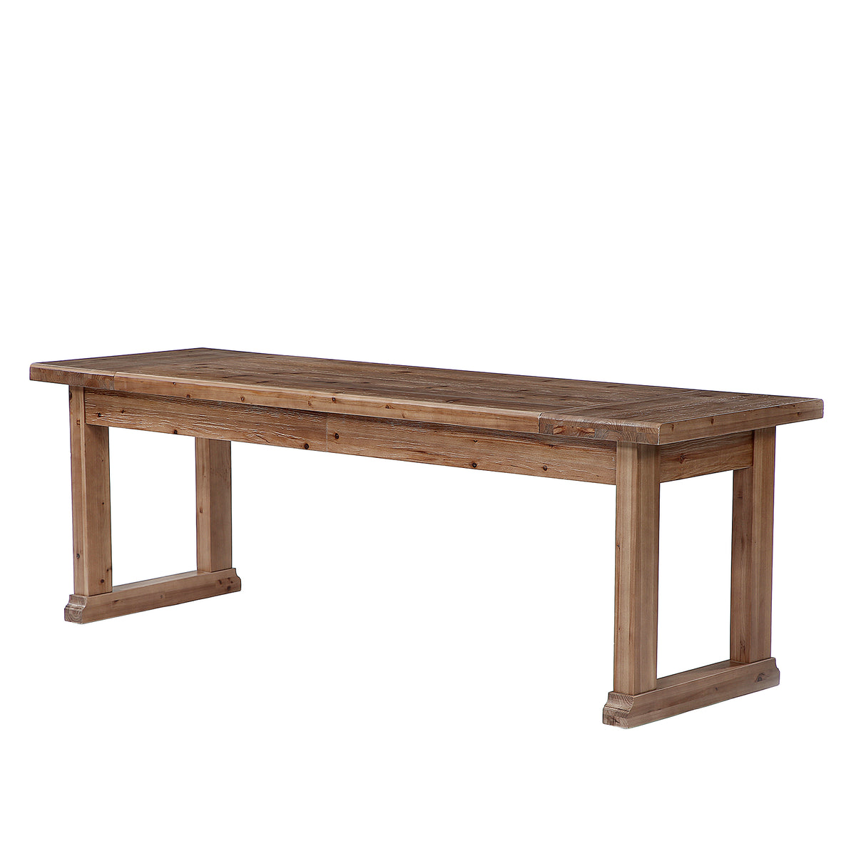 87" Farmhouse Solid Wood Dining Table, Rectangular Kitchen Table with Trestle Base