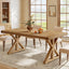 63" Solid Wood Dining Table, Rectangular Kitchen Table for 4-6
