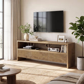 Tribesigns 63-Inch TV Stand with 3 Drawers and Open Shelves, Farmhouse Media Console for Living Room 3